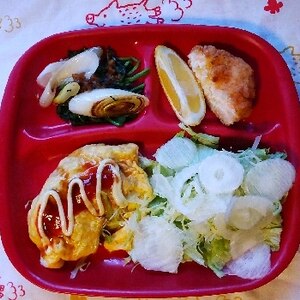 朝食やお弁当にも♪手抜きキャベツオムレツ